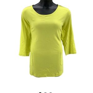 Pima. Cotton tee shirt, lime green